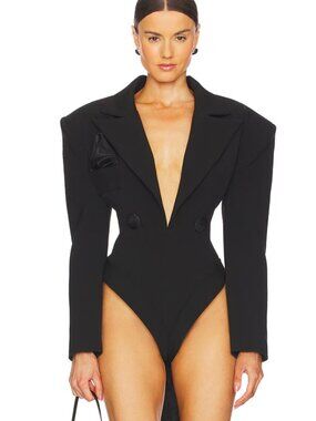 NWT The Dolls House Rika Bow Romper in Black size XL